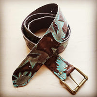 Thumbnail for Turquoise Laredo Genuine Leather Belt 50 inch