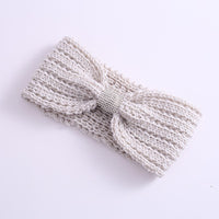 Thumbnail for WINTER RHINESTONE BOW KNITTED HEAD BAND