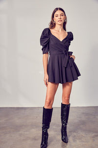 Thumbnail for Wrap Front Side Tie Romper
