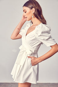 Thumbnail for Wrap Front Side Tie Romper