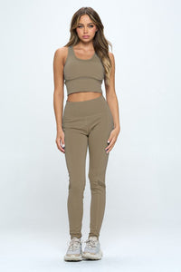Thumbnail for Women's Two Piece Activewear Set Cut Out Detail