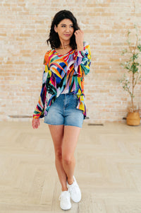 Thumbnail for All Over The World Scoop Neck Blouse
