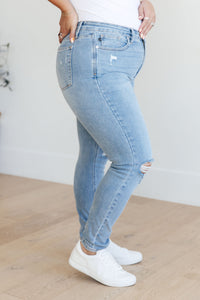 Thumbnail for Eloise Mid Rise Control Top Distressed Skinny Jeans