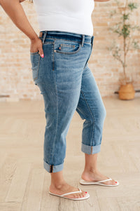 Thumbnail for Laura Mid Rise Cuffed Skinny Capri Jeans