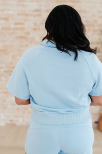 Thumbnail for Meet Me by the Pier Collared Top in Sky Blue