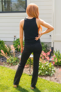 Thumbnail for Previous Engagement Halter Neck Sweater Tank in Black