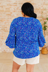 Thumbnail for Willow Bell Sleeve Top in Royal