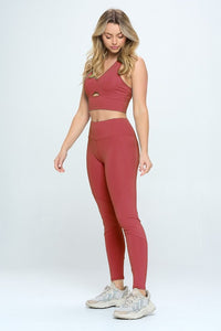 Thumbnail for Two Piece Activewear Set with Cut-Out Detail