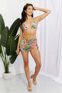 Thumbnail for Marina West Swim Paradise Awaits Triangle Bikini and Sarong Set