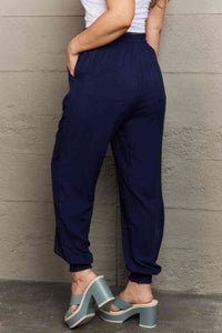 Thumbnail for Tied Long Joggers with Pockets