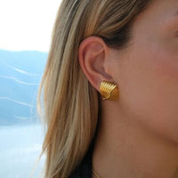 Thumbnail for Texture Stainless Steel Stud Earrings