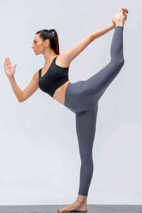 Thumbnail for Breathable Wide Waistband Active Leggings with Pockets