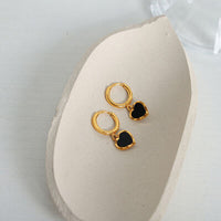 Thumbnail for 18K Gold-Plated Heart Drop Earrings