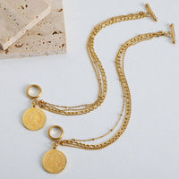 Thumbnail for Coin Pendant Toggle clasp 18K Gold-Plated Bracelet
