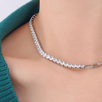 Thumbnail for Zircon Titanium Steel Necklace