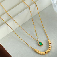 Thumbnail for 18K Gold-Plated Double-Layered Necklace