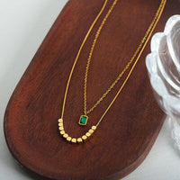 Thumbnail for 18K Gold-Plated Double-Layered Necklace