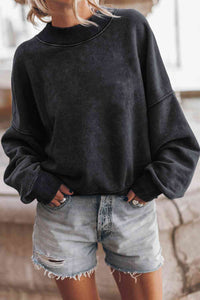 Thumbnail for Round Neck Dropped Shoulder Sweatshirt