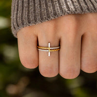 Thumbnail for Cross Zircon 925 Sterling Silver Ring