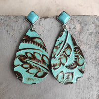 Thumbnail for Artificial Turquoise Teardrop Earrings