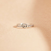 Thumbnail for 925 Sterling Silver Double-Layered Knot Ring