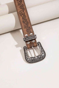 Thumbnail for Floral PU Leather Belt