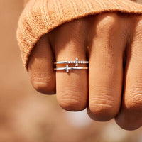 Thumbnail for 925 Sterling Silver Double Cross Ring