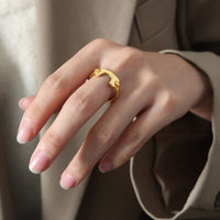 Thumbnail for 18K Gold-Plated Irregular Open Ring