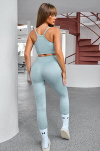 Thumbnail for Tank Cropped Active Top and Pants Set
