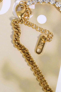 Thumbnail for Inlaid Zircon Stainless Steel Bracelet