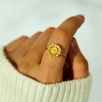 Thumbnail for Sunflower Zircon 925 Sterling Silver Ring