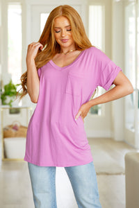 Thumbnail for Absolute Favorite V-Neck Top in Orchid
