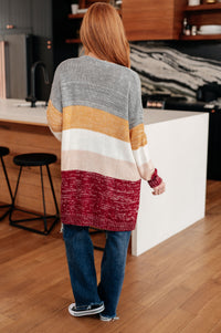 Thumbnail for Bring the Warmth Color Block Cardigan