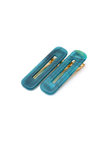 Thumbnail for Double Trouble 2 Pack Hair Clip in Sea Blue