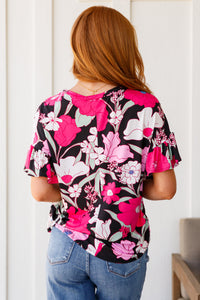 Thumbnail for Floral First Ruffle Sleeve Top