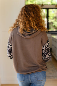 Thumbnail for Here And There Leopard Print Hoodie