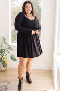 Thumbnail for In the Thick of It Long Sleeve Skort Dress