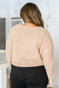 Thumbnail for Irish Coffee Knitted Crop V Neck Sweater