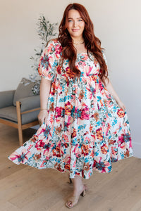 Thumbnail for Let Me Frolic Balloon Sleeve Floral Dress