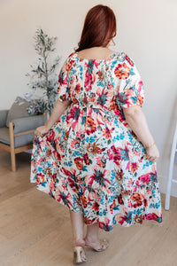Thumbnail for Let Me Frolic Balloon Sleeve Floral Dress