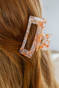 Thumbnail for Life's A Party Confetti Claw Clip In Orange