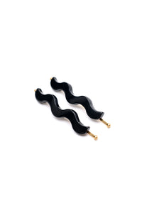 Thumbnail for Sleek Waves Hair Clip in Black