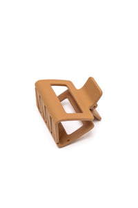 Thumbnail for Small Square Claw Clip in Light Brown