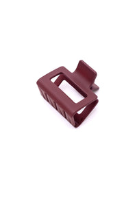 Thumbnail for Small Square Claw Clip in Matte Berry
