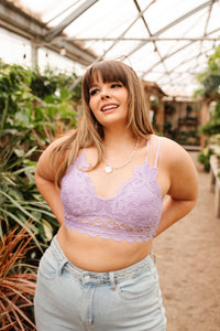 Thumbnail for So This is Love Bralette in Lavender