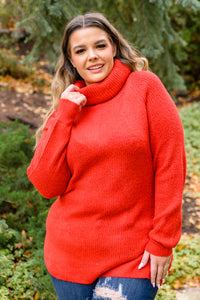 Thumbnail for Steady Pace Roll Neck Sweater In Red