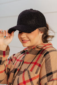 Thumbnail for Lyla Sherpa Ball Cap in Black