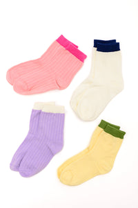 Thumbnail for Sweet Socks Set of 4 Color Block Socks