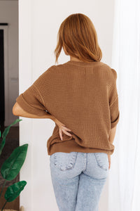 Thumbnail for Wonder Why V-Neck Short Sleeve Sweater