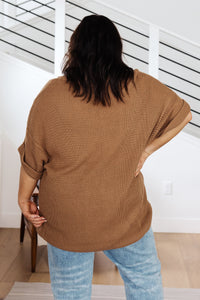 Thumbnail for Wonder Why V-Neck Short Sleeve Sweater